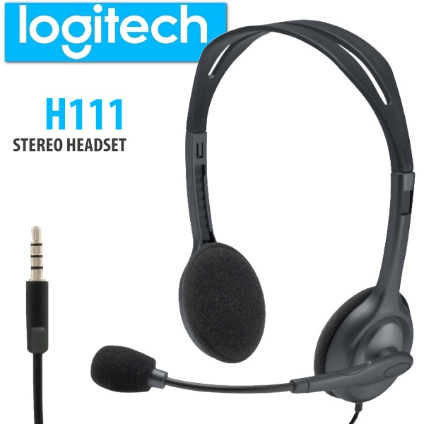 Logitech H111 STEREO HEADSET Abudhabi UAE - VDS - Telephony , Video  Conferencing & IT